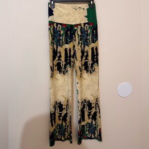 Norma Kamali Abstract Flared Pants